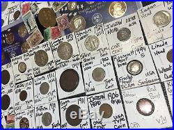 Huge Lot 400+Coin/Stamp/World-Silver Walking Half/1893/Mercury/VBuffalo/Indian+