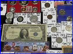 Huge Lot 400+Coin/StampSilver Note/Mercury/Buffalo/Indian/1893/Proof/V/World+