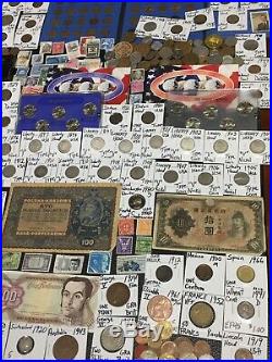 Huge Lot 400+Coin/StampSilver Note/Mercury/Buffalo/Indian/1893/Proof/V/World+