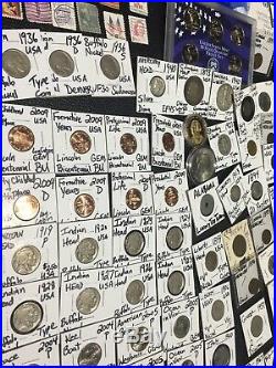 Huge Lot 400+ USA & World Coin/Stamp/1893/Silver/Mercury/Buffalo/ 3CENT PIECE