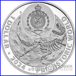 ICHTHYOSAURUS Prehistoric World 1 Oz Silver Coin 1$ Niue 2024