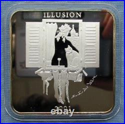 Illusions! A world of illusions spectacular 4 silver coins gift big silver coin