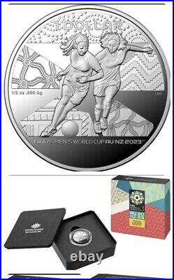 In stock 2023 FIFA Womens World Cup Australia-NZ $1 Fine Silver 1/2 Proof Coin