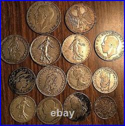 Interesting Lot Of 14 World Silver Coins