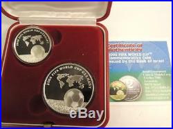 Israel 2004 FIFA Football Soccer World Cup Germany 2006 PR+BU Silver Coins +Box