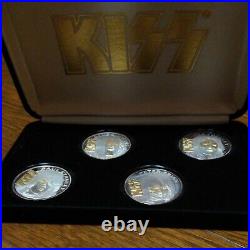 KISS Alive Worldwide Tour 1996-1997 Silver Coin Set from JPN Very Rare 1000 Ltd