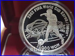 KOREA JAPAN 2002 FIFA World cup 4 Silver PROOF, PP Coins set WithBOX+COA