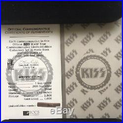 Kiss Alive Worldwide Tour 1996-1997 Silver Coin Set(rarely Available)new! Coa