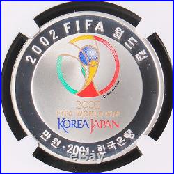 Korea 2001 FIFA Korea Japan 2002 World Cup- Gwangju Stadium Silver Coin NGC PF69