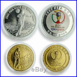 Korea set of 2 coins FIFA World Cup 2002 silver and copper 2001-2002