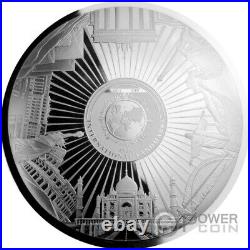 LANDMARKS OF THE WORLD Dome Shape 1 Kg Kilo Silver Coin 25$ Barbados 2024