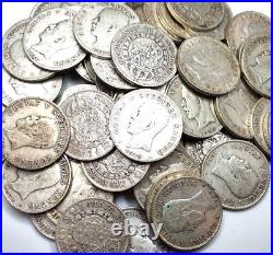 LARGE MIX BULK Lot of 25 Random World SILVER Coins SURPRISE Collector Gift