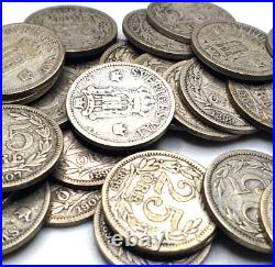 LARGE MIX BULK Lot of 25 Random World SILVER Coins SURPRISE Collector Gift