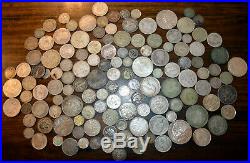 LOT- 20 OZ+ Foreign Silver World Coins OVER 600 Grams 128 Pcs Silver Coins