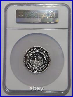 Liberia 1997 $25 Standard Catalog Of World Coins 2.5oz Silver Ngc Pf68uc