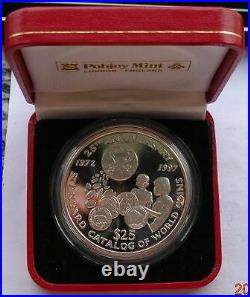 Liberia 1997 Standard Catalog of World Coins 25 Dollars 2.5oz Silver Coin, Proof