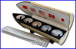 Liberia 5 Dollars 2008 Tanks of World War II Silver Set Coins