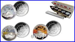Liberia 5 Dollars 2008 Tanks of World War II Silver Set Coins
