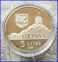 Lithuania 5 litai/litas 1998 UNICEF CHILDREN OF THE WORLD PROOF Silver coin RARE