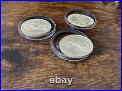 Lot (3)1974 Atlas World On Shoulder Vintage Rare Coin 1 Troy Oz. 999 Fine Silver Lot (3)1974 Atlas World On Shoulder Vintage Rare Coin 1 Troy Oz. 999 Fine Silver