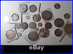 Lot Of (26) World Silver Coins! Many Countries & Colonies, Variety Of Dates