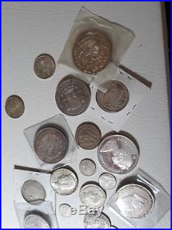 Lot Of (26) World Silver Coins! Many Countries & Colonies, Variety Of Dates