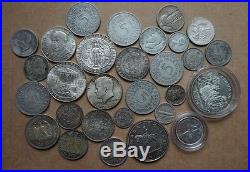 Lot Of 29 Old Silver World Coins Vintage Silver Great Lot