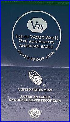 Lot Of 3 2020 W Proof Silver Eagle World War II V75 Privy Ngc Pf70 Vday
