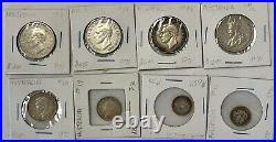 Lot Of 8 Australian Silver World Coins (Dates Vary)