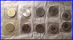 Lot of 10 World Silver Coins 1 Oz. Each Several High Value Some Mint-Sealed