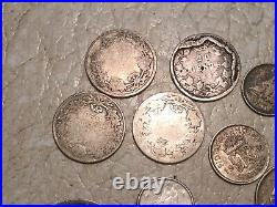 Lot of 15 Coin 55.21 Gram All Silver WW1 WW2 Great Britain Canada 1858 France Lot of 15 Coin 55.21 Gram All Silver WW1 WW2 Great Britain Canada 1858 France
