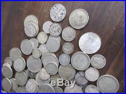 Lot of 158 Silver World Coins Aprox 1 1/4 lbs (t)
