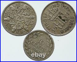 Lot of 3 Silver WORLD COINS Authentic Collection Vintage Group DEAL GIFT i115433