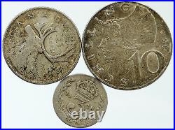 Lot of 3 Silver WORLD COINS Authentic Collection Vintage Group DEAL GIFT i115435