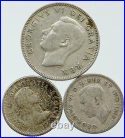 Lot of 3 Silver WORLD COINS Authentic Collection Vintage Group DEAL GIFT i115444