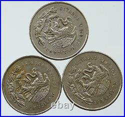 Lot of 3 Silver WORLD COINS Authentic Collection Vintage Group DEAL GIFT i115447