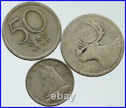 Lot of 3 Silver WORLD COINS Authentic Collection Vintage Group DEAL GIFT i115452