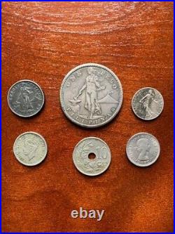 Lot of 40 Vintage World Wide Foreign Coins (Some Silver & All 50-100 years old)