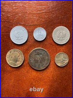 Lot of 40 Vintage World Wide Foreign Coins (Some Silver & All 50-100 years old)