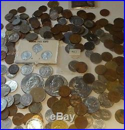 Lot of 450 + Old US Coins SILVER and World Collection HUGE LOT PLUS UNSEARCHED