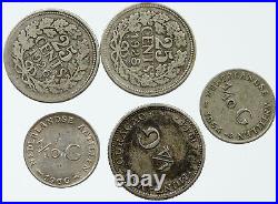 Lot of 5 Silver WORLD COINS Authentic Collection Vintage Group DEAL GIFT i115399