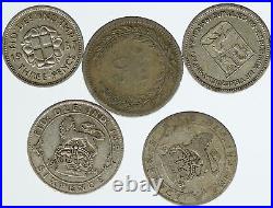 Lot of 5 Silver WORLD COINS Authentic Collection Vintage Group DEAL GIFT i115404