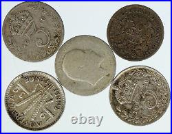 Lot of 5 Silver WORLD COINS Authentic Collection Vintage Group DEAL GIFT i115491