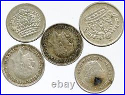 Lot of 5 Silver WORLD COINS Authentic Collection Vintage Group DEAL GIFT i115498