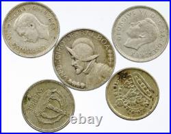 Lot of 5 Silver WORLD COINS Authentic Collection Vintage Group DEAL GIFT i115506 Lot of 5 Silver WORLD COINS Authentic Collection Vintage Group DEAL GIFT i115506