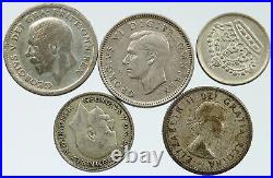 Lot of 5 Silver WORLD COINS Authentic Collection Vintage Group DEAL GIFT i115663
