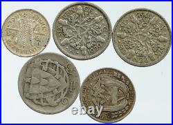 Lot of 5 Silver WORLD COINS Authentic Collection Vintage Group DEAL GIFT i115665 Lot of 5 Silver WORLD COINS Authentic Collection Vintage Group DEAL GIFT i115665