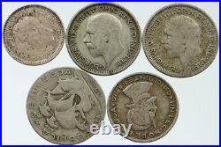 Lot of 5 Silver WORLD COINS Authentic Collection Vintage Group DEAL GIFT i115665 Lot of 5 Silver WORLD COINS Authentic Collection Vintage Group DEAL GIFT i115665