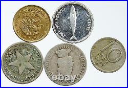 Lot of 5 WORLD COINS Authentic Collection Group DEAL GIFT 4 are Silver i115698