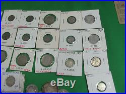 Lot of 60 worlds coins silver Sweden New Zealand Great Britain Greece France